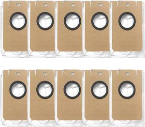 lot 171536 image: 10 Pack Dust Bags for Ionvac SmartClean V4, HONITURE Q6 Pro, Laresar L6 Pro, AIRROBO T10, Neabot N2 Robot Vacuum, 3L High-Capacity Replacement Disposable Vacuum Cleaner Bags