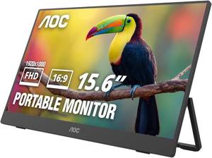 lot 171538 image: AOC 16 Portable Monitor FHD 60Hz USB-C IPS Ultra Slim Kickstand 16T30