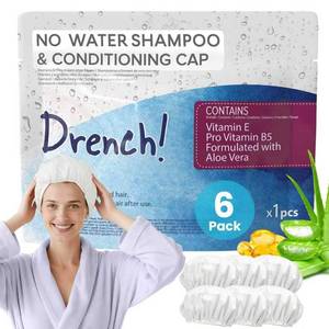 lot 171545 image: Drench Shampoo Caps No Rinse - Waterless Shampoo Cap and Conditioner - Dry Hair Wash Caps for Elderly or Bedridden - Contains Aloe Vera, Vitamin E and Provitamin B5-6 Counts