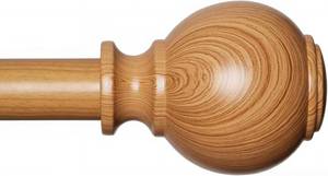 lot 171548 image: Wood Curtain Rods for Windows 28 to 48 Inches,1 inch Heavy Duty Window Curtain Rods with Imitation Wood Grain Finials,Decorative Drapery Rods Adjustable, 28-58(2.3-4.8ft), Wood
