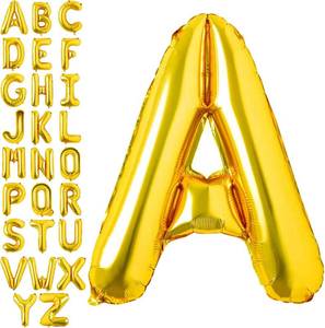 lot 171575 image: Lovoir 40 Inch Large Gold Letter A Balloons Big Size Jumbo Mylar Foil Helium Balloon for Birthday Party Celebration Decorations Alphabet Gold A