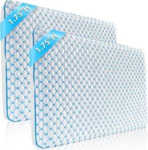 lot 171582 image: Stomach Sleeping Pillow for Stomach Sleeper, Flat Pillows for Sleeping Thin Memory Foam Pillow for Shoulder and Neck Pain Relief,Cooling Ultra Slim Pillows 2 Pack 1.76-inches