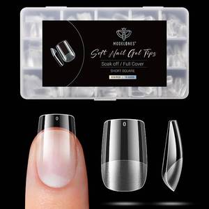 lot 271545 image: Modelones Short Square Nail Tips 510pcs Half Matte Full Cover Press Ons