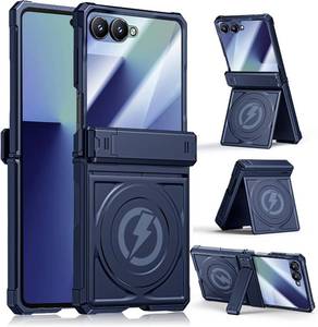 lot 271549 image: Magnetic case for Samsung Z-Flip-7 Full-Body Military Grade Protective Phone Case Magsafe CompatibleDual Kickstand Heavy Duty Cover for Galaxy Z Flip 7 5G(2025) Blue