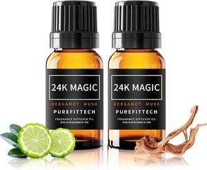 lot 271555 image: Purefittech Hotel Diffuser Oil 24K Magic Scent, Hotel Essential Oils for Home, Office, Spa,2Pack 10mL2, 0.34fl oz Hotel Collection Diffuser Oil for Diffusers & Humidifiers Made in USA