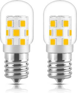 lot 271572 image: SerBion LED Microwave Light Bulb Under Hood 40W Equivalent-125V E17 Base for Whirlpool Microwave Light Bulb - 3W 400LM Dimmable Range Hood T7 Appliance Oven Light Bulbs, 2 Packs (2700K Warm White)
