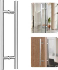 lot 271574 image: Ranbo 24 Push Pull Door Handle, Anti-Fingerprint Brushed Nickel Finish