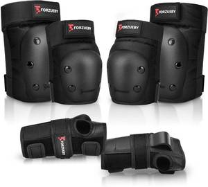 lot 271583 image: Adult&Kids Knee Pads Elbow Pads Wrist Guards 6 in 1 Protective Gear Set