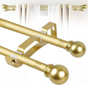 lot 271609 image: Double Curtain Rods for Windows Set 30 to 60 Inch