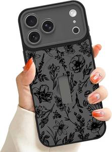 lot 271616 image: ZIYE Magnetic for iPhone 17 Pro Case with Finger Strap Kickstand, Black