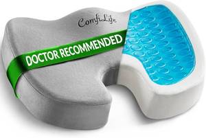 lot 371500 image: ComfiLife Doctor Recommended Seat Cushion - Premium Gel & Memory Foam Office Chair, Car Seat, Lifting Cushion - Chair Cushions for Back & Sciatica Relief - Seat Cushions for Office & Desk (Gray)