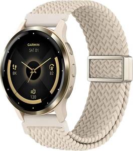 lot 371517 image: 22mm Magnetic Braided Compatible with Garmin Venu 3 Watch BandVenu 4 45mmVenu 2Vivoactive 4, Adjustable Stretchy Nylon Sport Strap for Forerunner 570-47mm265255 Women Men (improved)