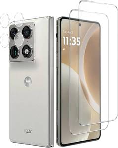 lot 371526 image: 22 Pack for Motorola Moto Razr Fold Screen Protector Tempered Glass with Camera Lens Protector, Fingerprint Unlock Compatible, Case Friendly, Anti-Scratch, 9H Hardness, for Moto Razr Fold