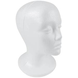 lot 371539 image: SHANY Styrofoam Model Heads ,Hat Wig Foam Mannequin Female Wig Head Stand ,Mannequin Head for wigs , Wig Holder - Round Base , 10.5 Tall with 20 12 Inches Circumference Female Mannequin Head -1 Piece