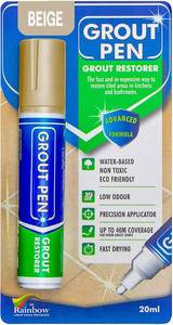 lot 371549 image: Grout Pen Beige Tile Grout Paint Marker Restorer - Wide 15mm Tip (20ml)
