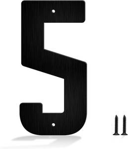 lot 371560 image: 3 Inch House Numbers for Outside, Black Metal Address Numbers, Modern House Numbers & Letters Set, Waterproof Outdoor Sign for Wall, Mailbox, Garden, Office, Home & Living Room Decor (5)