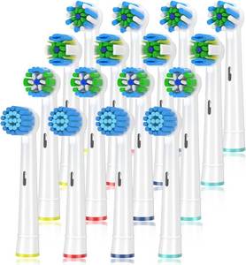 lot 371561 image: Replacement Toothbrush Heads Compatible with Braun Oral b 7000Pro 10009600 500030008000 and Smart Electric Toothbrush, 16 Pcs (White)