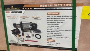 lot 79039 image: LandHonor 25000 LBS Electric Winch Model LHR-EW25000