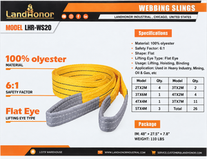 lot 79066 image: 26-Piece Polyester Webbing Lifting Sling Kit - 61 Safety Factor (LHR-WS20) - Retail $0