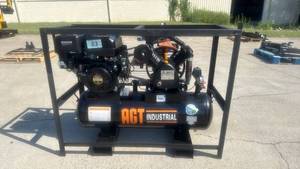 lot 83020 image: AGT Industrial Gas-Powered Air Compressor 420cc Model AC (AC)