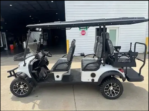 lot 80006 image: 6-Passenger 60V Off-Road Electric Golf Cart - White - REQUIRES ASSEMBLY (CK-GC42S-WHITE)