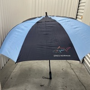 Greg Norman Automatic Umbrella Black Blue 62 inch diameter