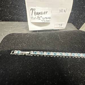 lot 78 image: 7 inch Bracelet Plus 12 inch Extender 7.5 inches Total