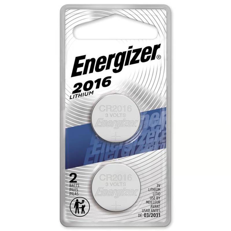 lot 48024 image: Energizer Lithium 3-Volt 3 V ElectronicWatch Battery 2016BP-2N 2 pk