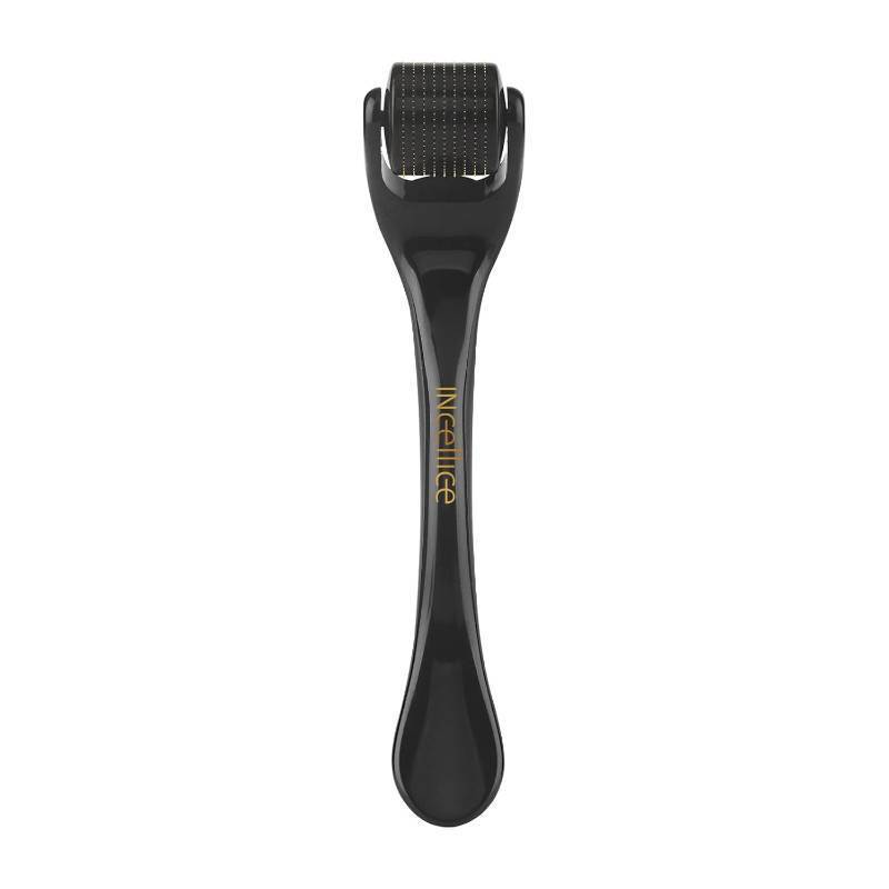 lot 48073 image: Derma Roller Titanium, Microneedling Roller with 540 Needles, Micro Needle Roller for Men and Women Skincare Tool Home Use - Glossy Black