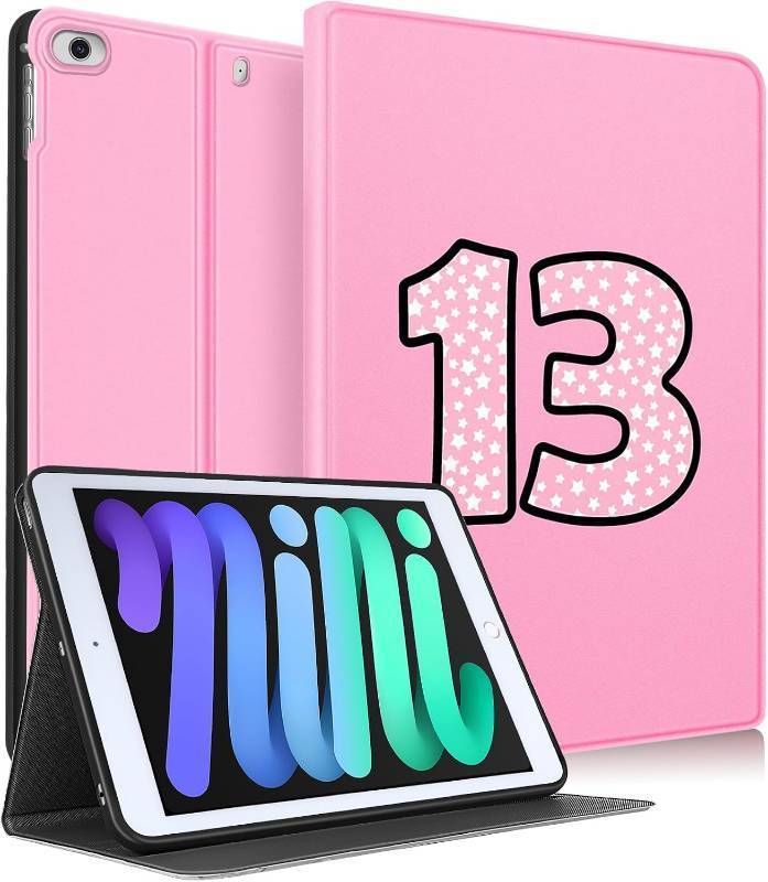lot 48096 image: Uppuppy for Apple iPad Mini 54321 Case, for iPad Mini 5th4th3rd2nd1st Generation Case Kids Cute Kawaii Folio Women Girls Teens Girly Pretty Aesthetic Design Cover for iPad Mini 7.9 Inch Case