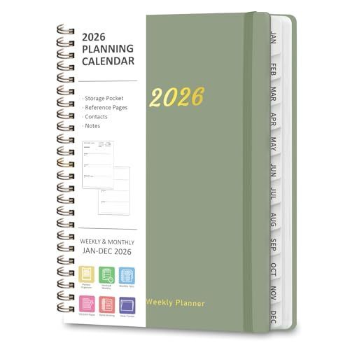 lot 40443 image: 2026 Planner, Weekly and Monthly Calendar Planner Agenda, Jan 2026 - Dec 2026, Planning Academic Book, Office Desk Accessories and School Supplies - A5 (6.3 x 8.5)