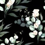 LOT OF SIX - Black Rose Floral Wallpaper Peel and Stick Botanical Wall Decor
