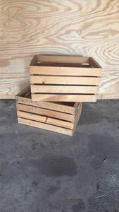 lot 327 image: (3) Wooden Crates Dusty BUT Sturdy