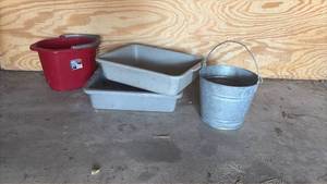 lot 329 image: Two Dish Tubs and Buckets