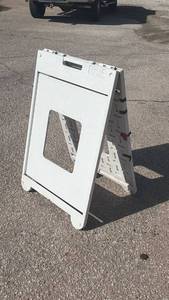 lot 343 image: Snap-On A-Frame Sandwich Board Sign Holder White