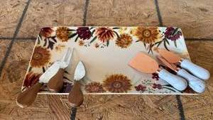 lot 76 image: Cheese Plate and Cheese Tools