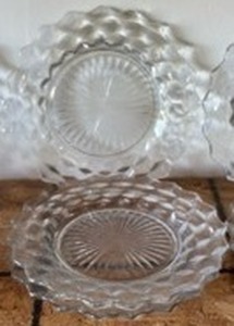 lot 77 image: 3) Vintage Fostoria Salad Plates