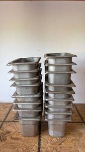 lot 84 image: Bulk NSF Stainless Steel Steamtable Containers