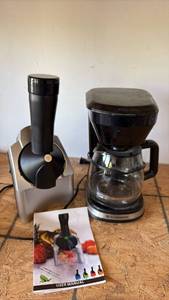 lot 86 image: Toastmaster Coffee Maker and Never Used Frozen Fruit Ice Cream Maker