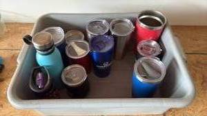 lot 97 image: Bulk Travel Mugs in Bus Bucket