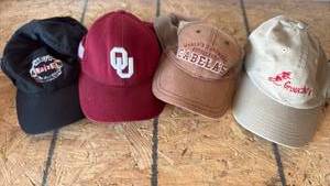 lot 133 image: 4 Assorted Embroidered Ball Caps Including Oklahoma Sooners