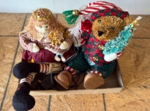 lot 146 image: 2) Fiber Optic Holiday Decorations Approximately 12 inches seated