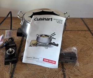 lot 154 image: Cuisinart Electric Fondue Pot Series CFO-3SS Appears unused