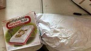 lot 181 image: 2) Inflatable Serving Bars one new in box, one loose.