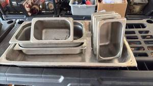 lot 185 image: NSF Stainless Steel Steam Table Containers