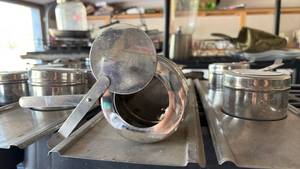 lot 189 image: 6) Flat Lid Sterno Cups and 3) Perforated Lid Sterno Holders
