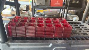 lot 190 image: 21 Glass Votive Candle Holders(2 Are Chipped)