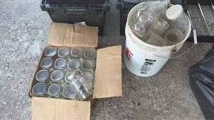 lot 432 image: NIB Atlas Jars & Bucket of Canning Jars