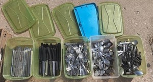 lot 24 image: Bulk Stainless Flatware