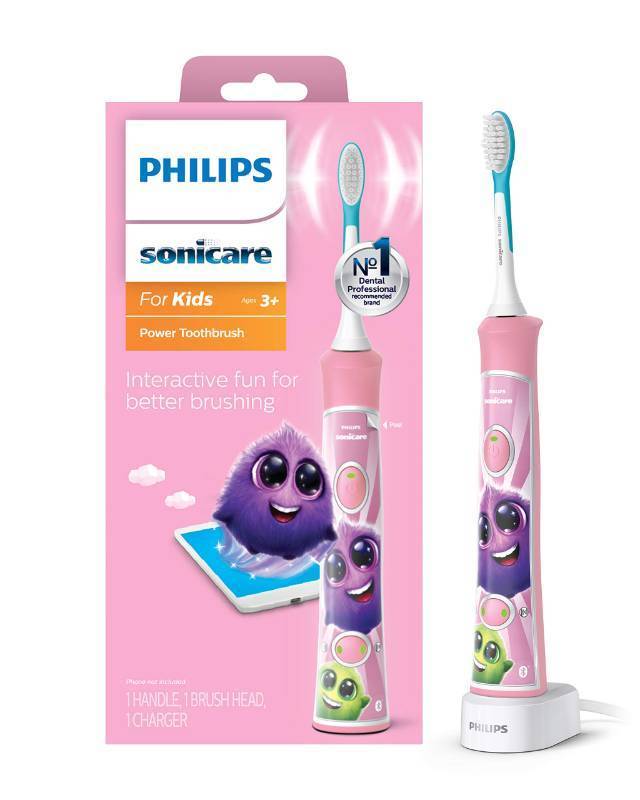 lot 29194 image: Philips Sonicare for Kids Rechargeable Electric Toothbrush, 1 Brush Head - Retail $35
